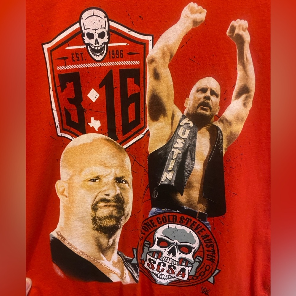 Red Stone Cold Steve Austin Tee